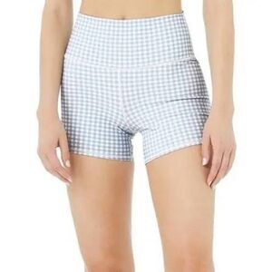 Alo Yoga 4" vapor gingham high waist